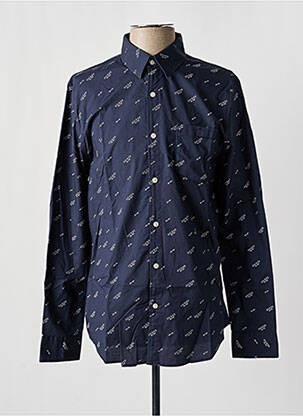 Chemise manches longues imprimé fantaisie bleu GUESS homme