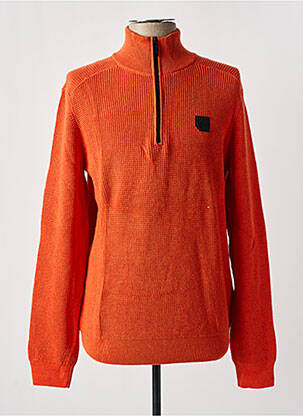Pull tissage chiné manches longues orange STREET ONE homme
