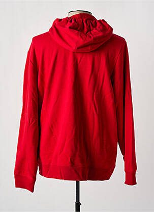 Sweat-shirt à capuche broderie manches longues rouge GUESS homme