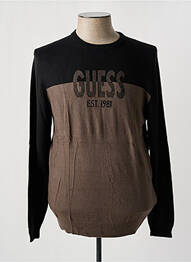 Pull col rond manches longues vert GUESS homme
