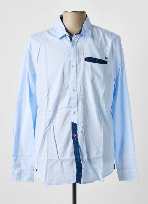 Chemise manches longues bleu KAPORAL pour homme