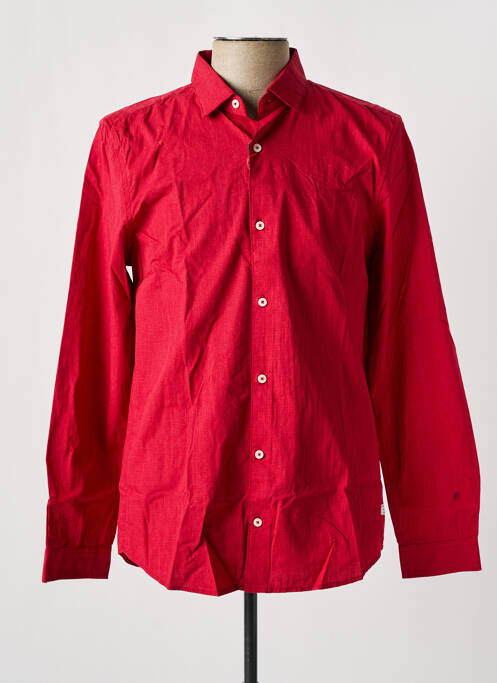 Chemise manches longues rouge S.OLIVER pour homme