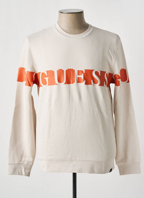 Sweat-shirt beige GUESS pour homme