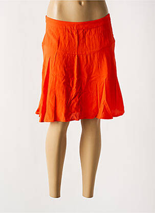 Jupe mi-longue coupe évasée orange ESPRIT femme