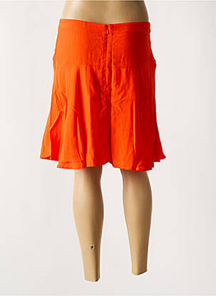 Jupe mi-longue coupe évasée orange ESPRIT femme
