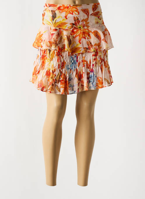 Jupe courte orange GUESS pour femme