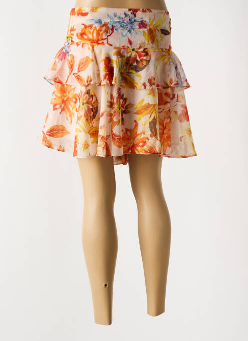 Jupe courte orange GUESS pour femme