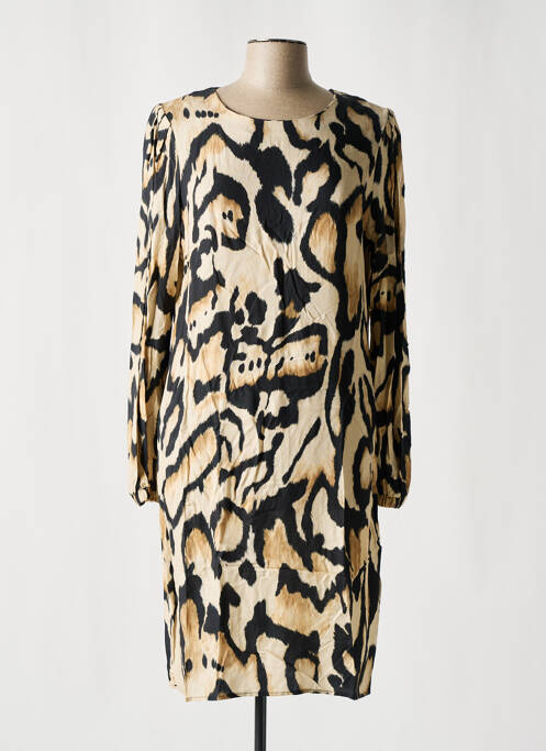 Robe mi-longue beige GEISHA pour femme