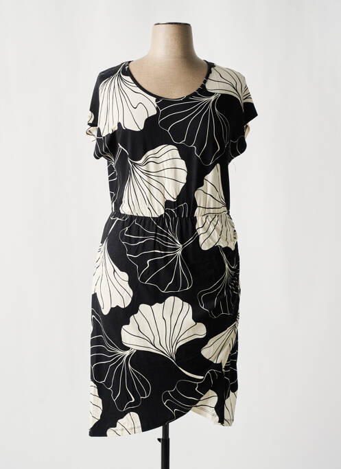 Robe mi-longue noir GEISHA pour femme