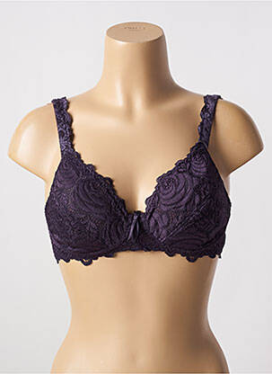 Soutien-gorge effet matière satinée haut soutien-gorge emboitant violet fonce MY CHOICE femme