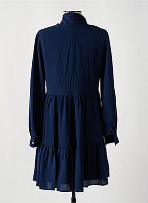 Robe courte coupe évasée manches longues bleu MOLLY BRACKEN femme