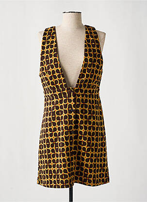 Robe courte sans manche sans manche marron SURKANA femme