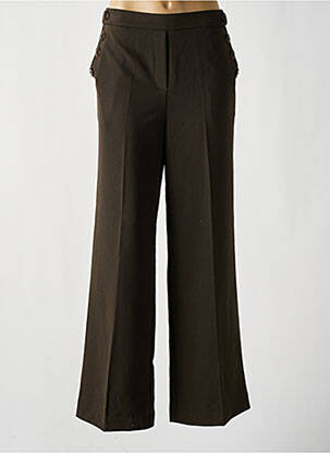 Pantalon large poches taille haute vert GRACE & MILA femme