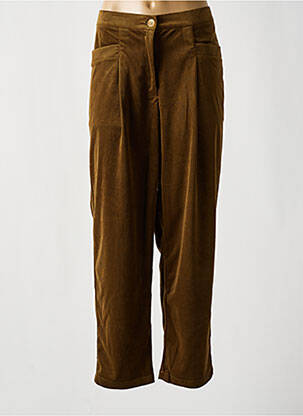 Pantalon droit taille à pinces taille haute vert MOLLY BRACKEN femme