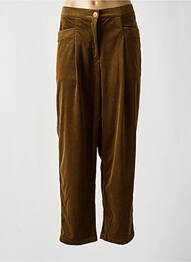 Pantalon droit taille à pinces taille haute vert MOLLY BRACKEN femme