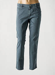Pantalon slim tissage popeline taille normale bleu KANOPE femme