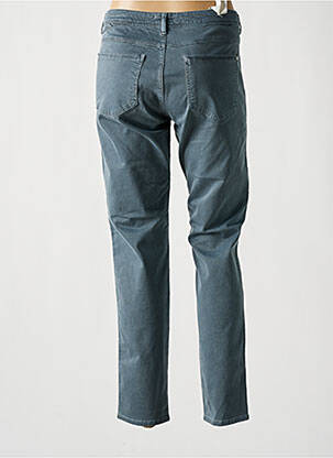 Pantalon slim tissage popeline taille normale bleu KANOPE femme