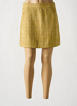 Jupe courte poches jaune MOLLY BRACKEN femme