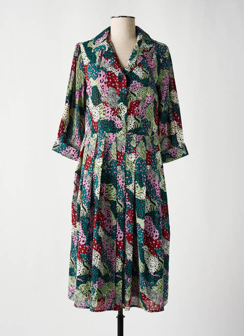 Robe mi-longue vert LILI SIDONIO pour femme