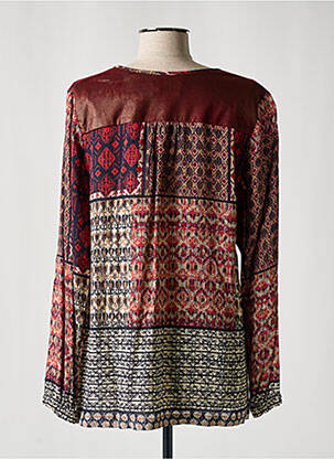 Blouse imprimé fantaisie manches longues beige DESAIVRE femme