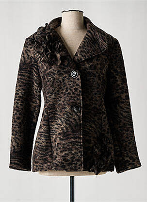 Manteau court poches sans capuche gris FINETTE femme