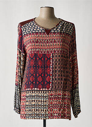 Blouse imprimé fantaisie manches longues beige DESAIVRE femme