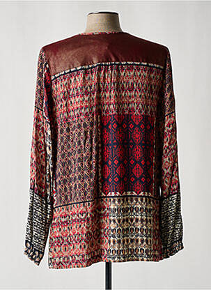 Blouse imprimé fantaisie manches longues beige DESAIVRE femme