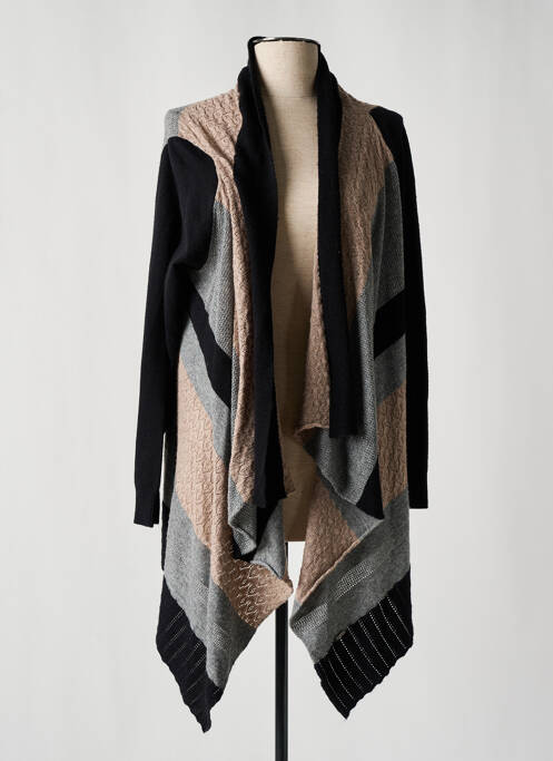 Gilet manches longues gris FELINO pour femme