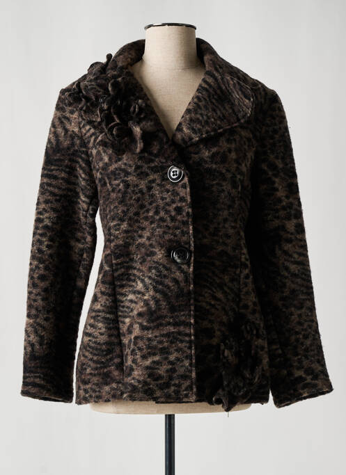 Manteau court gris FINETTE pour femme