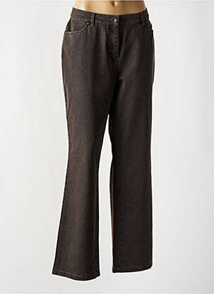Jeans coupe droite stretch taille normale marron TONI femme