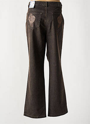 Jeans coupe droite stretch taille normale marron TONI femme