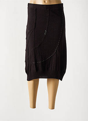 Jupe mi-longue taille haute marron FRED SABATIER femme