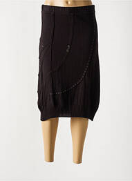 Jupe mi-longue taille haute marron FRED SABATIER femme