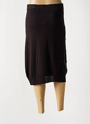 Jupe mi-longue taille haute marron FRED SABATIER femme
