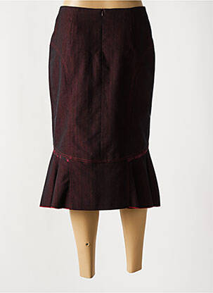 Jupe mi-longue stretch rouge CHRISTINE LAURE femme