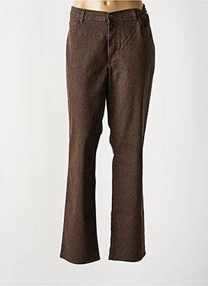 Pantalon droit marron CARMEN pour femme