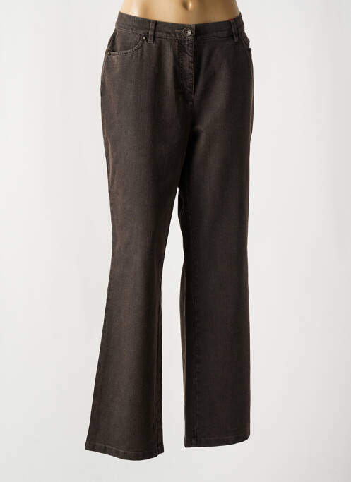 Jeans coupe droite marron TONI pour femme