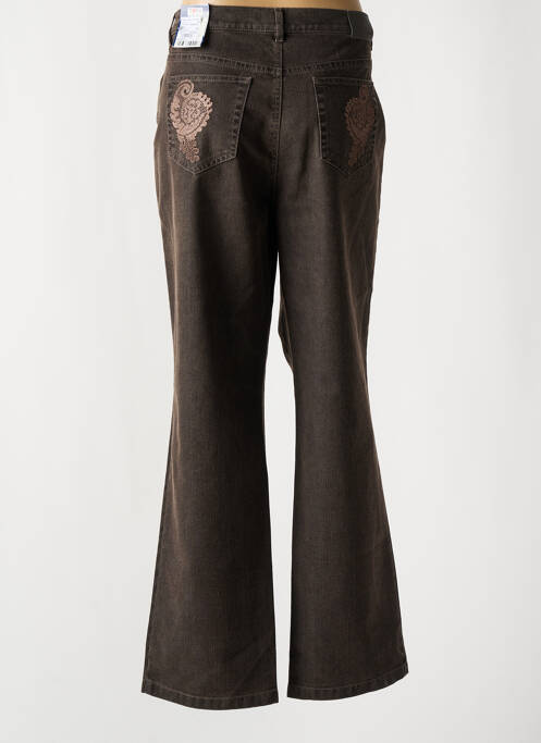 Jeans coupe droite marron TONI pour femme