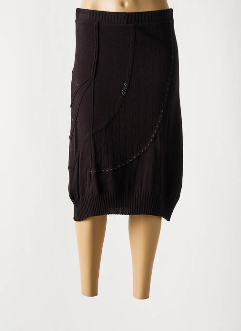 Jupe mi-longue marron FRED SABATIER pour femme