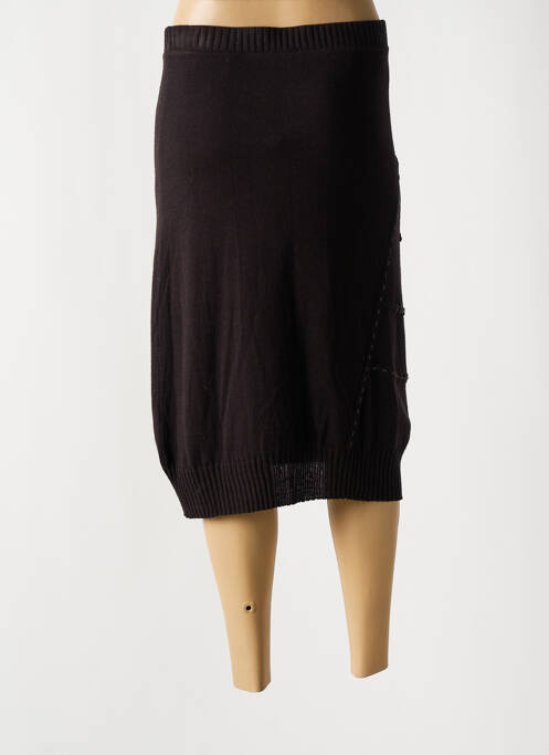 Jupe mi-longue marron FRED SABATIER pour femme