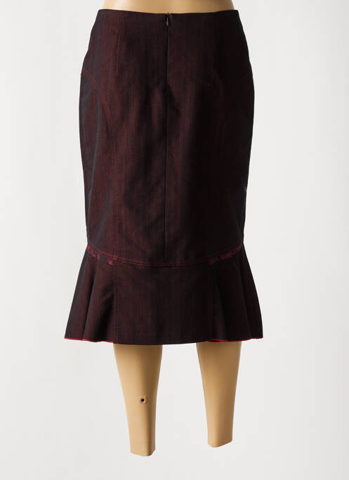 Jupe mi-longue rouge CHRISTINE LAURE pour femme