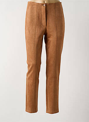 Pantalon slim taille élastique marron BETTY BARCLAY femme