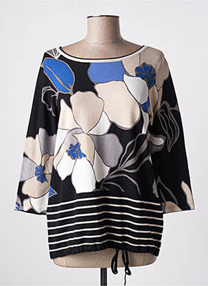 Pull col bateau manches 3/4 noir BETTY BARCLAY femme