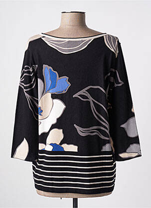 Pull col bateau manches 3/4 noir BETTY BARCLAY femme