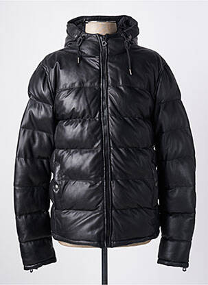 Veste en cuir poches noir DAYTONA homme