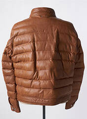 Veste en cuir marron DAYTONA pour homme seconde vue