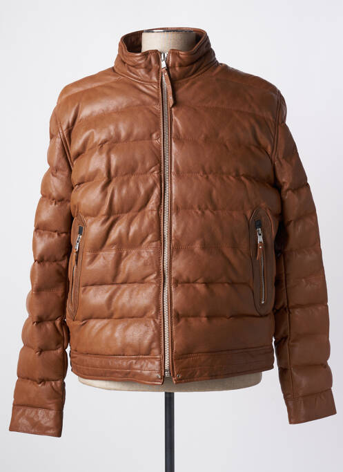 Veste en cuir marron DAYTONA pour homme