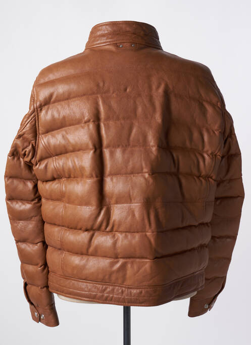 Veste en cuir marron DAYTONA pour homme