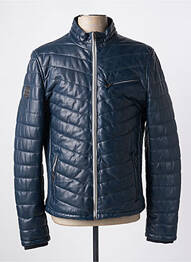 Veste en cuir poches bleu DAYTONA homme