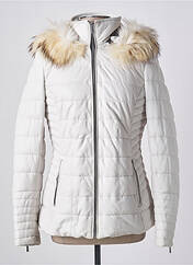 Veste en cuir blanc ROSE GARDEN pour femme seconde vue